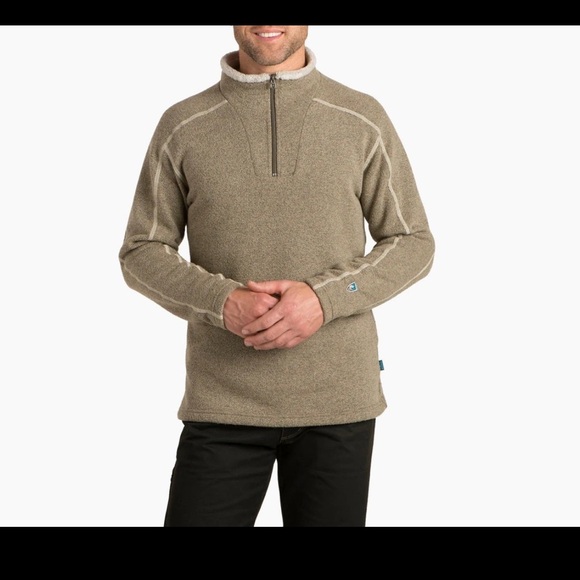 Kuhl Men's XL Europa 1/4 Tan Sweater tan